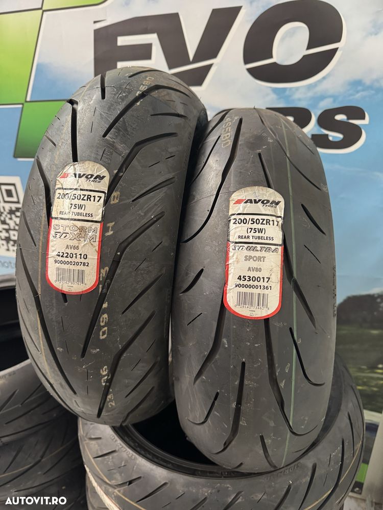 200 50 17 Anvelopa Moto NOUA Avon 3D Storm Sport Cauciuc Spate - 1