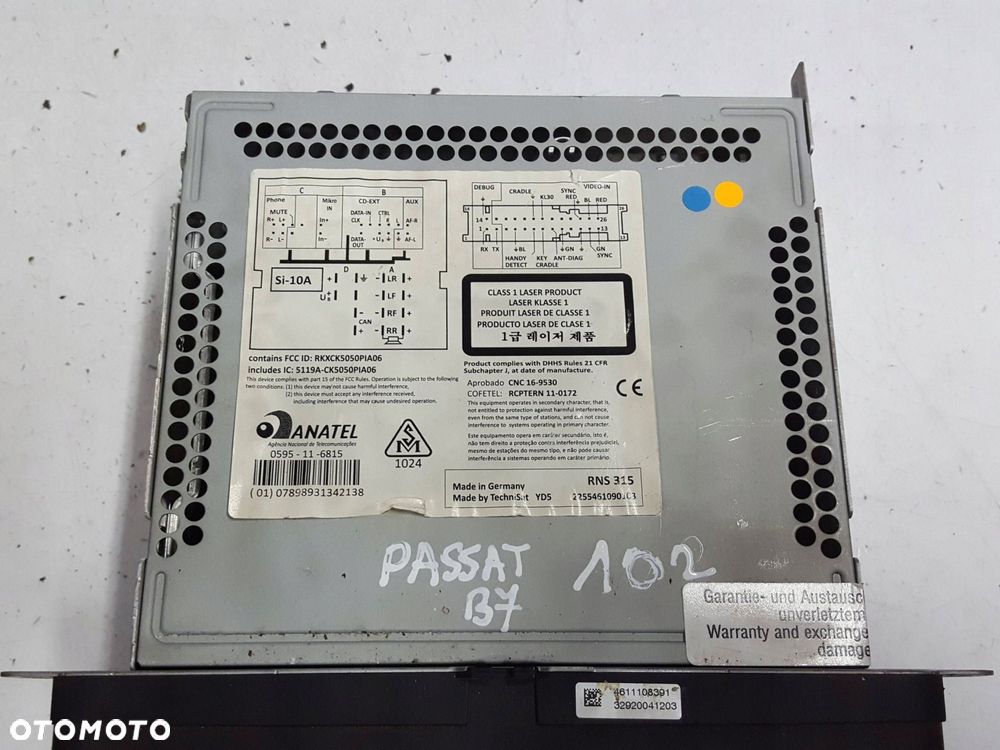 VW PASSAT B7 CC EOS GOLF V VI NAWIGACJA GPS RADIO 3C0035279N - 2