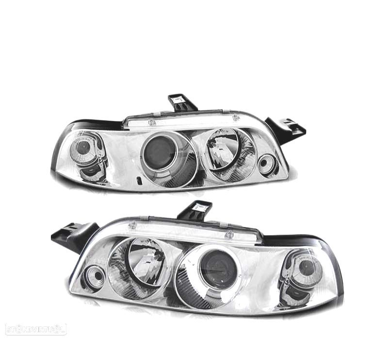 FARÓIS ANGEL EYES PARA FIAT PUNTO 93-99 LPFI08 CHROME CROMADO - 2