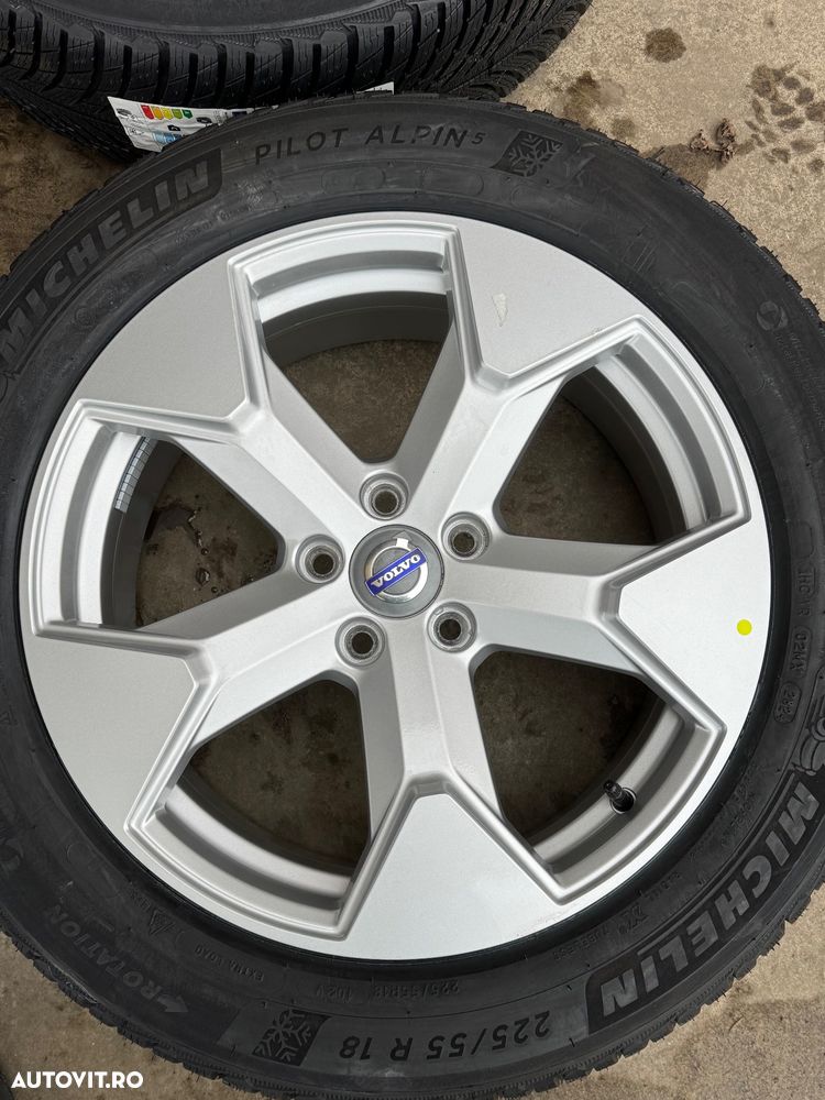 Vând jante aliaj originale Volvo XC40 pe 18” cu anvelope Michelin de iarnă noi - 3
