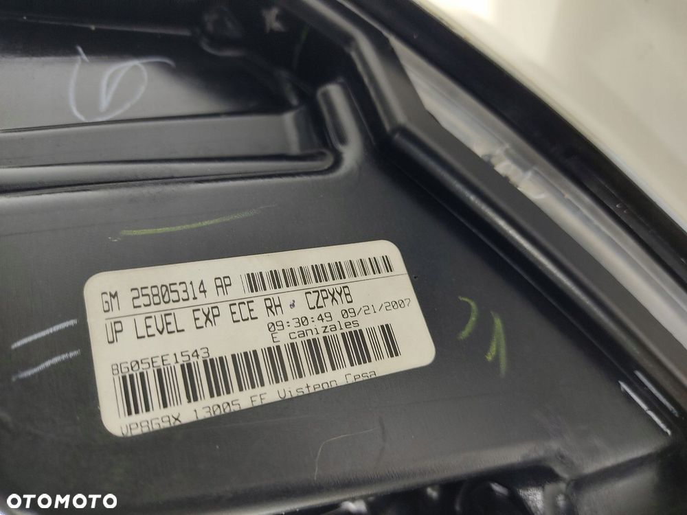 lampa prawa prawy przód przednia xenon cadillac cts ii 25805314 europa 07- - 11