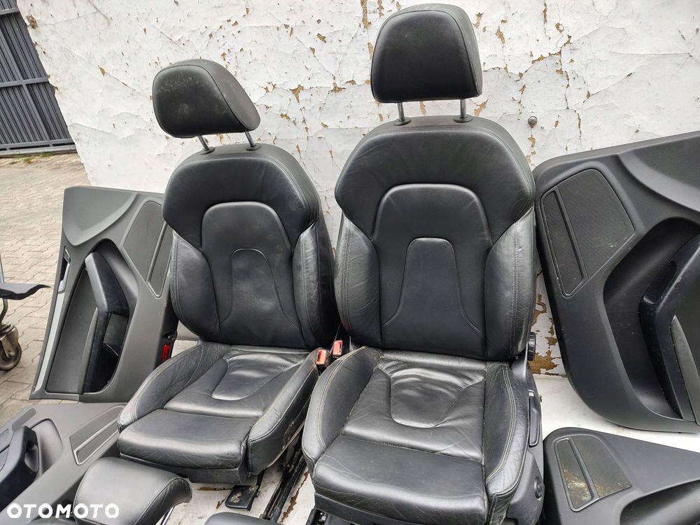 FOTEL FOTELE KANAPA BOCZKI CZARNA SKÓRA GRZANE AUDI A4 B8 SEDAN - 6
