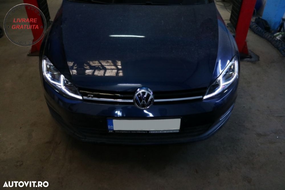 Bara Fata cu Faruri LED Semnal Dinamic VW Golf VII 7 (2013-2017) R-Line Look- livrare gratuita - 22
