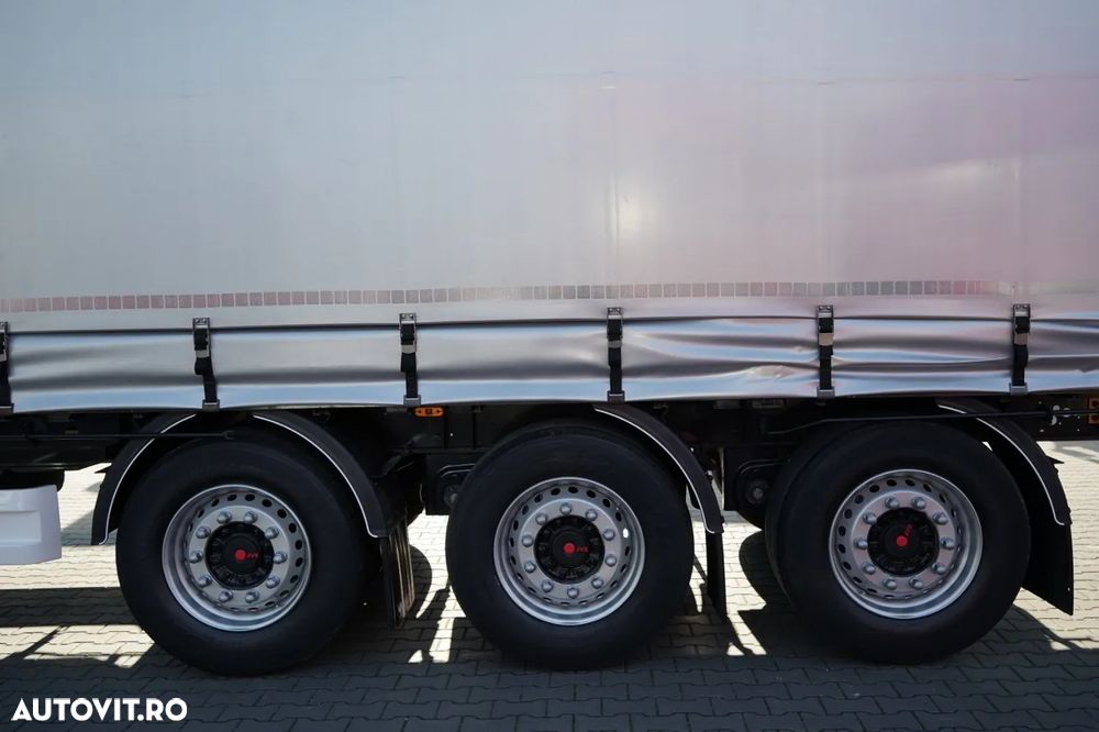 Wielton CORTINĂ STANDARD WIELTON / ACOPERIȘ LVT / SISTEM BDE - STALPINI CULISANTI / AXĂ RIDICABILĂ / PUȚIN FOLOSIT - 26