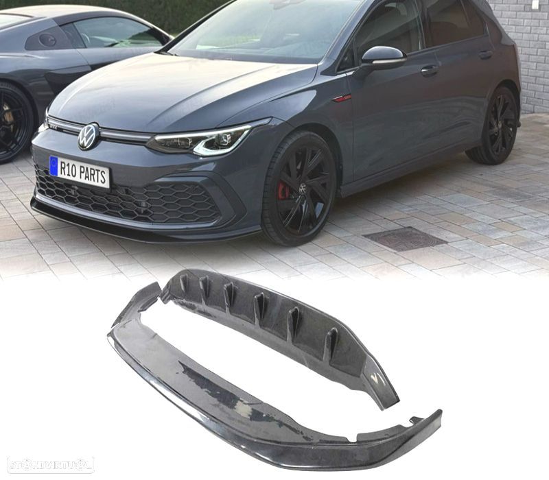 SPOILER LIP FRONTAL VOLKSWAGEN VW GOLF 8 20- PRETO BRILHANTE - 1