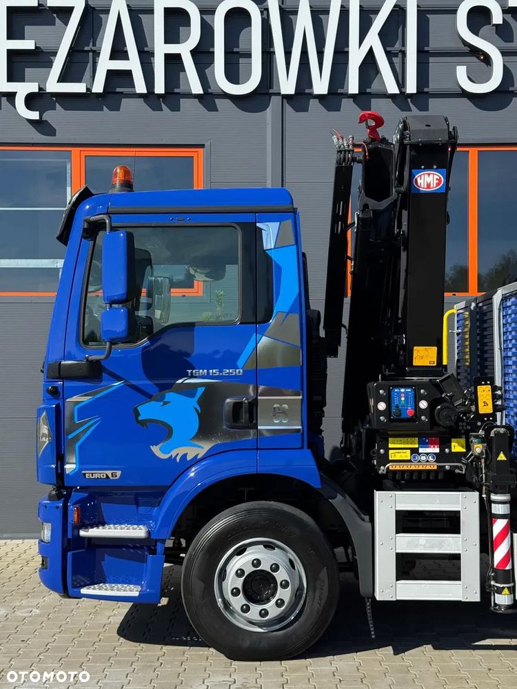 MAN TGM 15.250 skrzynia z żurawiem // E6 // Klimatyzacja / HMF 1420 K1 HDS dzwig kran crane budowlanka - 26