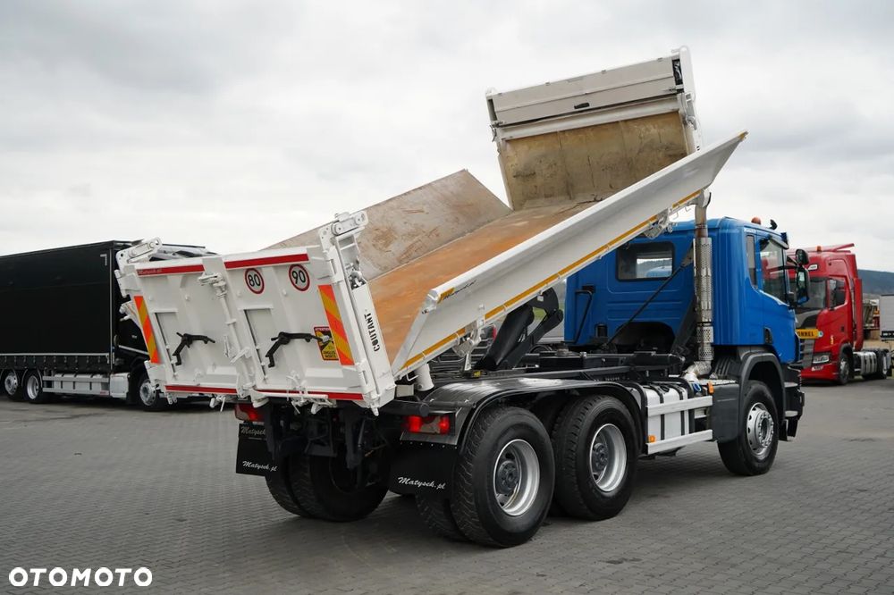 Scania P 410 / 6x4 / WYWROTKA 3-STRONNA / 2x HYDROBURTA / BOARDMATIC / AUTOMAT / EURO 6 - 6