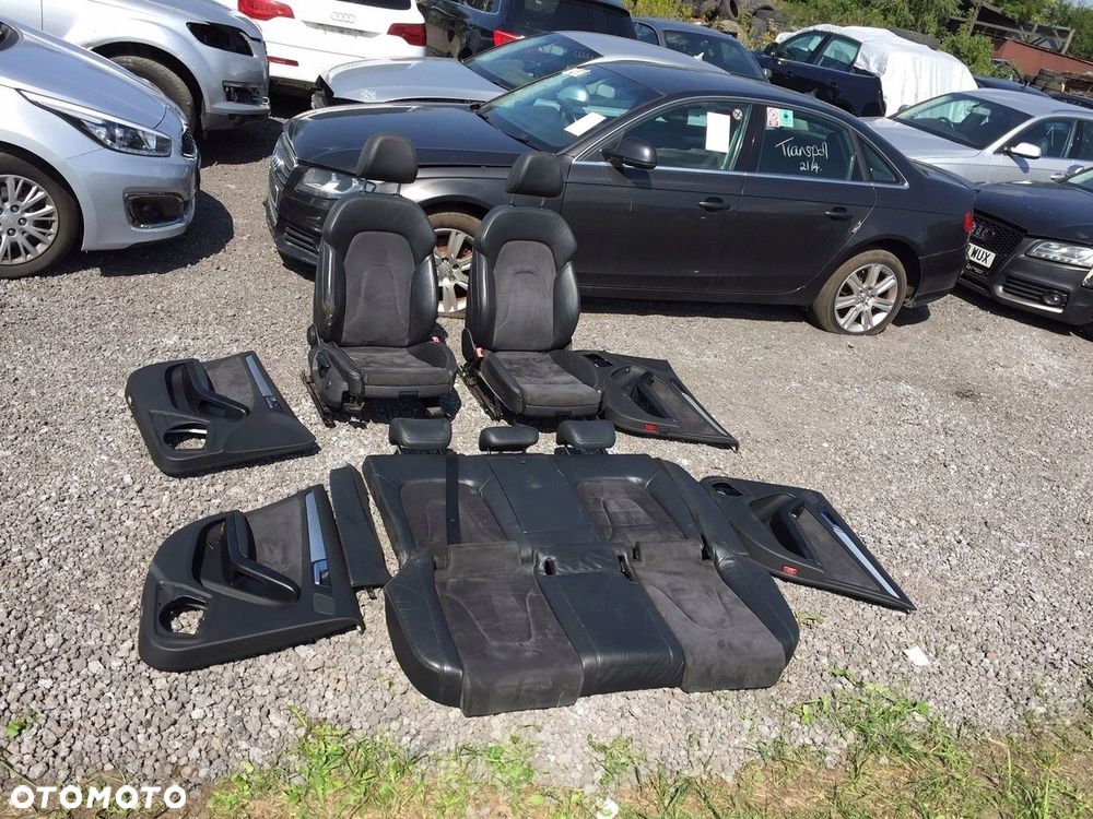 AUDI A4 B8 FOTELE KANAPA PÓŁSKÓRA ALCANTARA S-LINE - 1