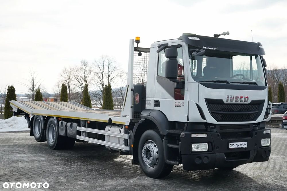 Iveco STRALIS 360 / 6X2 /  LAWETA / PLATFORMA 9,3 M / NAJAZDY HYDRAULICZNE / WYCIĄGARKA / OŚ PODONOSZONA  / EURO 6 - 19