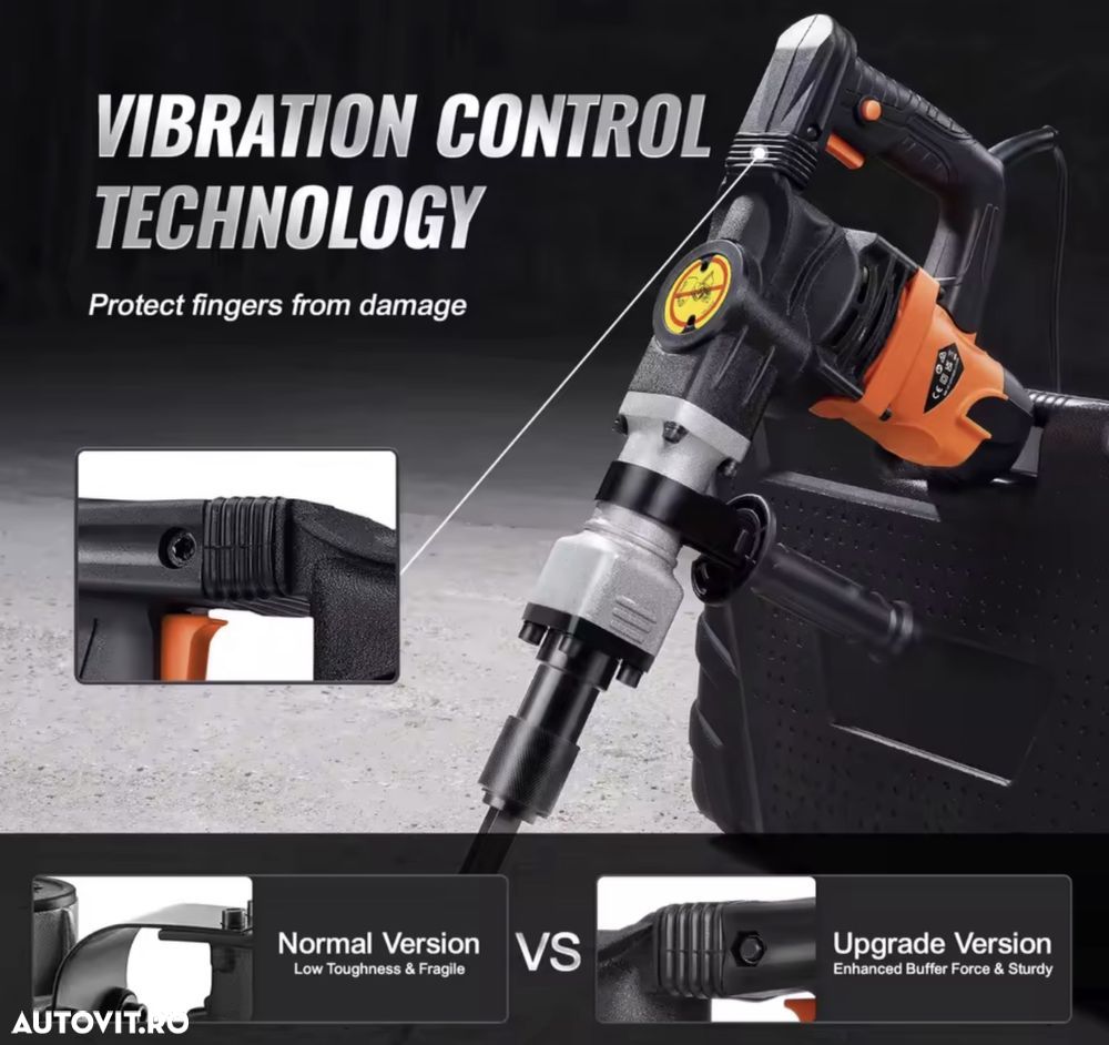 Ciocan Demolator Pickamer Rotopercutor Demolari 1400W Nou - 2