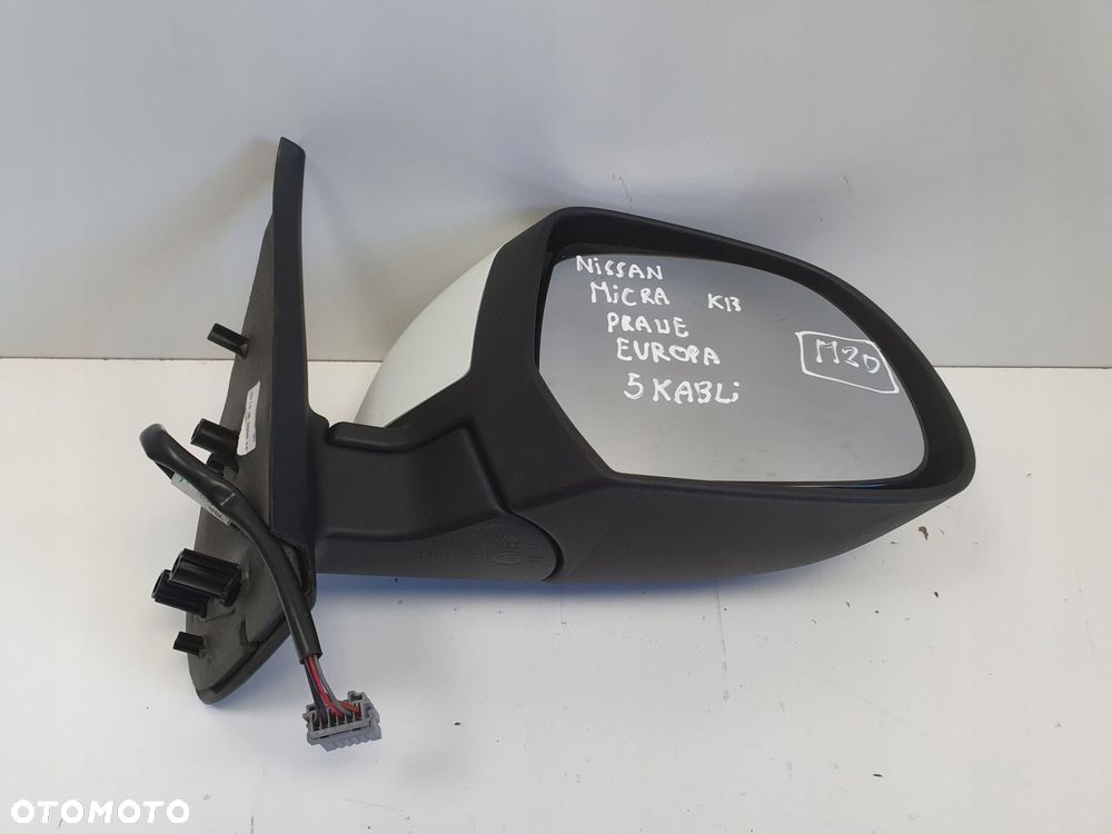 PRAWE LUSTERKO Nissan Micra K13 10-17r _ PASAŻERA europa 5 kabli pin pinó - 9