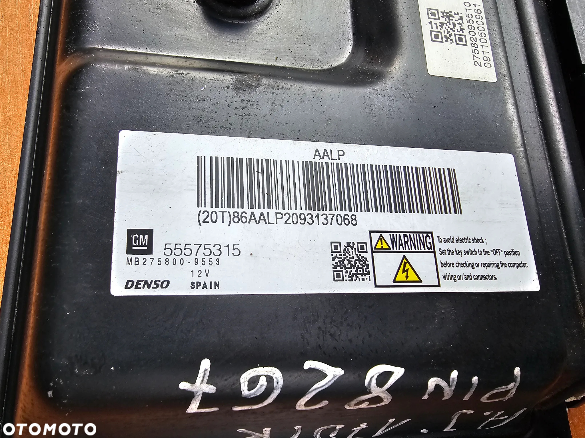 KOMPUTER STEROWNIK SILNIKA ! Z PINEM ! OPEL ASTRA J 1.7 CDTI A17DTR 55575315 - 2