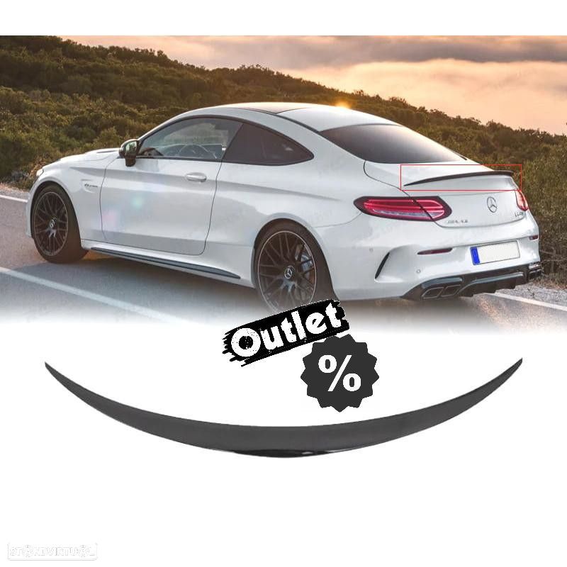 C010235C4 LIP SPOILER TRASEIRO MERCEDES CLASE C COUPE C205 14-17 LOOK AMG PRETO - 1