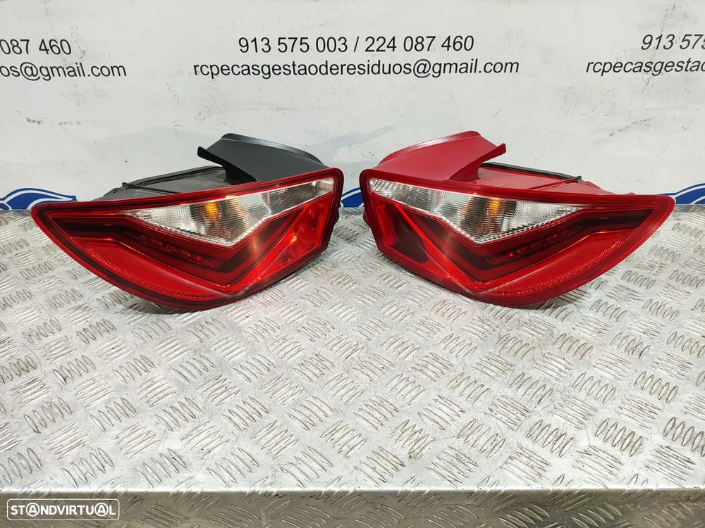 Conjunto Farolins Led Tras Traseiro Direito Esquerdo Seat Ibiza 4 IV 6J Facelift 3 Portas Original - 1