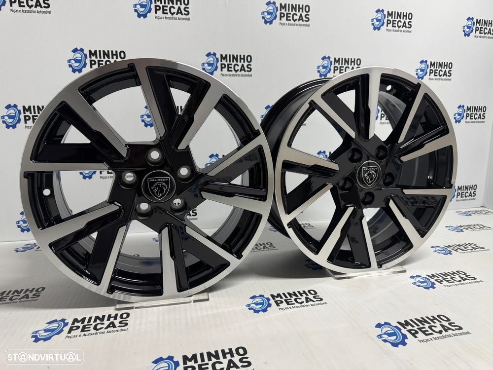 Jantes Look Peugeot 308 em 16 (5x108) preto e polido - 2