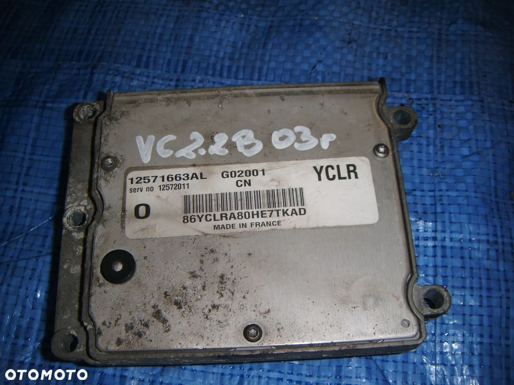 opel vectra c 2.2 16v komputer- sterownik silnika   12571663al - 1