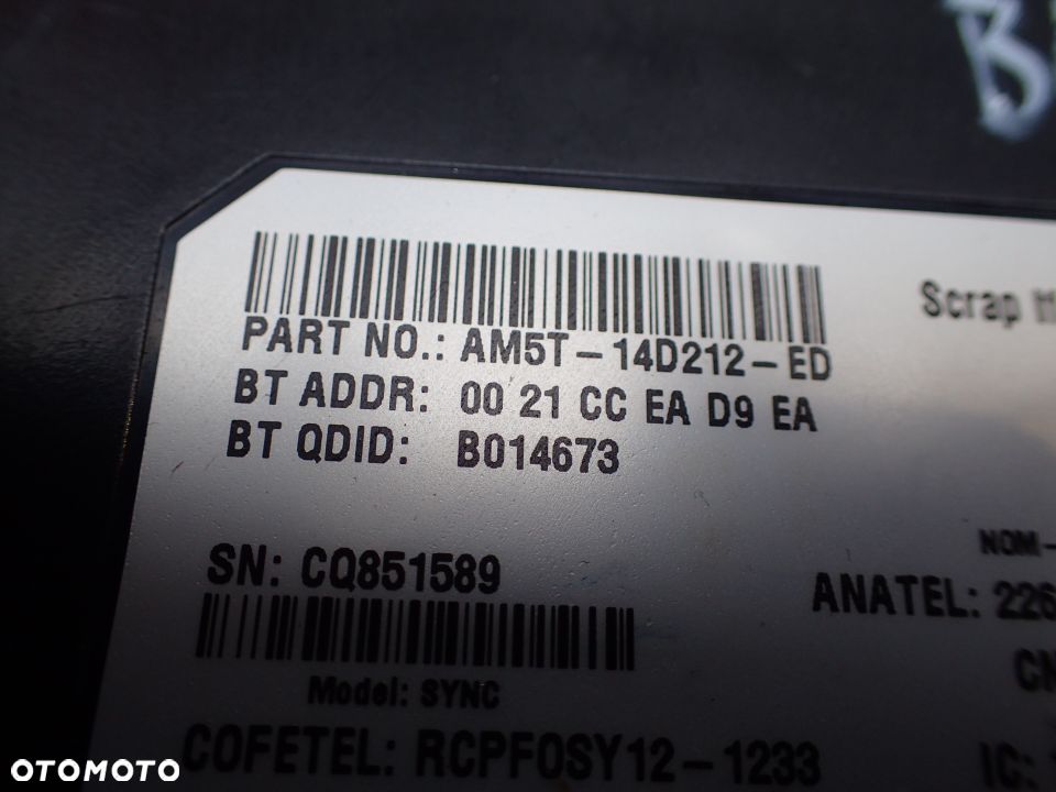 MODUŁ BLUETOOTH FORD B-MAX FIESTA FOCUS MK3 AM5T-14D212-ED RADOM - 3