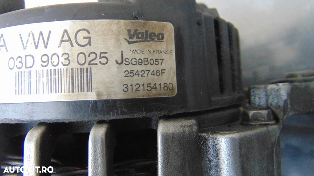 Alternator Skoda Rapid,Polo,Fabia2 Ibiza 1.2 benzina 90A An 2013 COD 03D903025J - 5