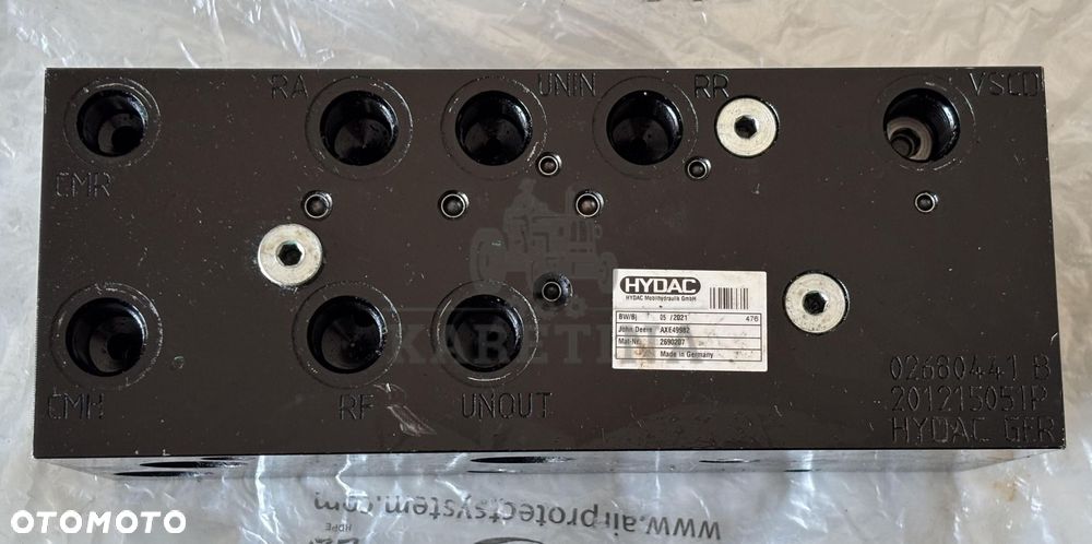 John Deere Rozdzielacz Hydrauliczny Hydac AXE49982 02680441 B 201215051P - 2
