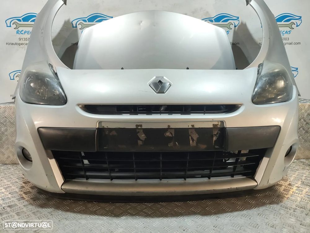 Frente Completa Renault Clio 3 Cinza - Mk3 Fase 2 - Parachoques | Farol | Simbolo | Guarda Lamas | Capo | Capot | Parachoque | Frontal | Guarda Lama | Farol | Radiador | Ventilador | Fibra - 4