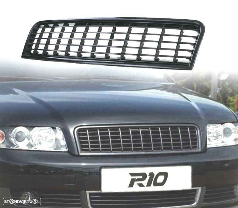 GRELHA FRONTAL SEM SIMBOLO AUDI A4 B6 00-04 PRETA - 1