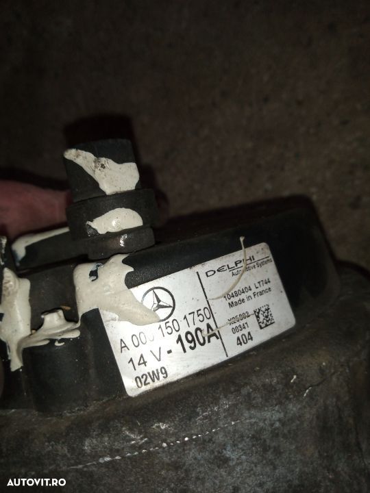 Alternator Mercedescclass w203, eclass w210, ML-class W163 2.2, 2.7 CDI 2004 A0001501750 - 3