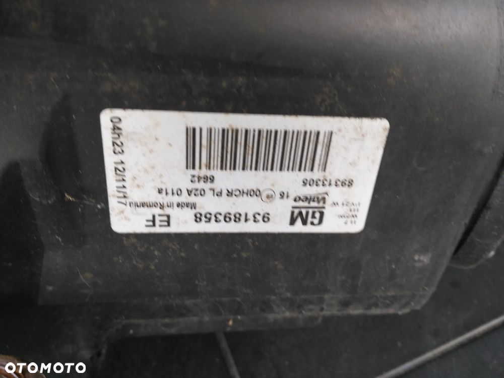 opel corsa D Z547 lampy maska wzmocnienie czołowe - 6