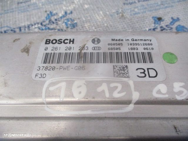 Centralina 0261201253 HONDA JAZZ 1 FASE 2 2007 1.4I 85CV 5P CINZENTO BOSCH - 4