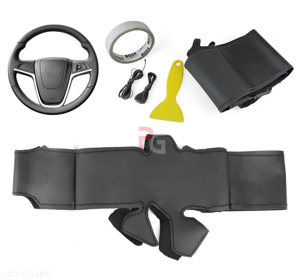 Husa volan piele negru 38 cm Opel – Astra, Mokka ,Insignia - 1