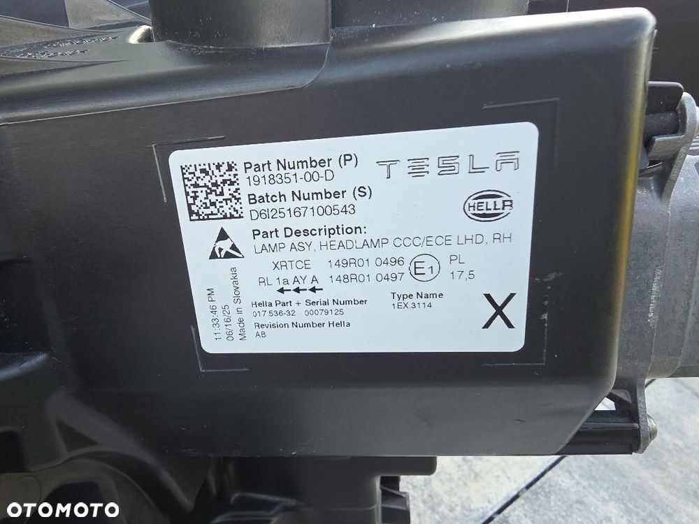 TESLA Y II 2 JUNIPER Lampa prawa Kompletna Full Led Dynamic 1918351-00-D - 11