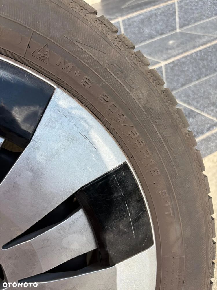 AUDI Koła 16 Zimowe Felgi Opony Kołpaki R16 205/55 6,5J ET33 Komplet felgi stalowe i opony zimowe - 14