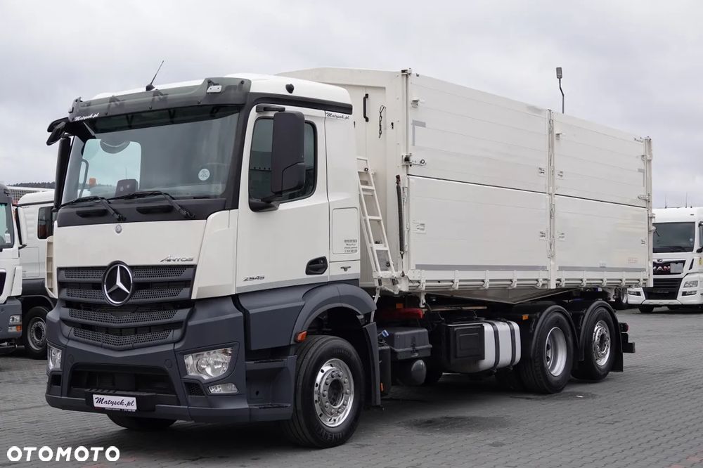 Mercedes-Benz ACTROS / 2545 / 6x2 / WYWROTKA 32 m3 / SZYBER DO ZBOŻA / ŁADOWNOŚĆ: 15.000 KG / OŚ SKRĘTNA + PODNOSZONA / EURO 6 - 9