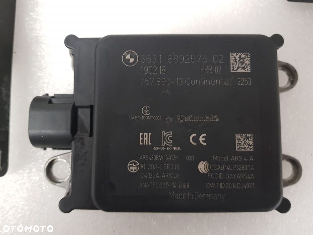 BMW 5 V G30 G31 G32 7 G11 G12 X3 G01 X4 G02 RADAR SENSOR DISTRONIC ACC MOCOWANIE 6892575-02 6892575 - 2
