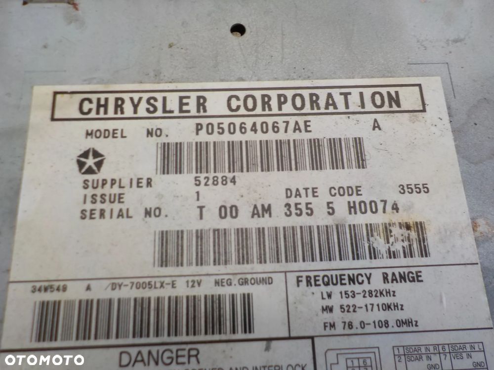 CHRYSLER 300C RADIO NAWIGACJA P05064067AE - 3