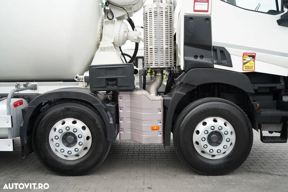 Renault C 430 / 8X4 / BETONIERĂ / CONVERTITOR 9 M3 / JANTE DIN ALIAJ / CAMERĂ / EURO 6 / - 24