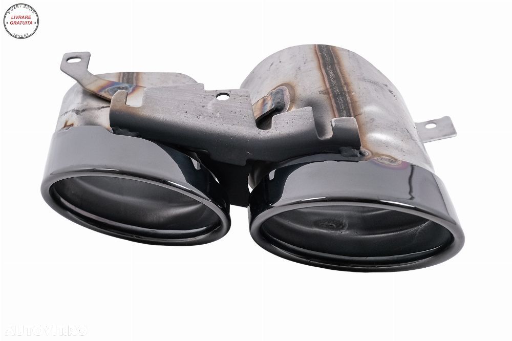 Difuzor Bara Spate Evacuare Dubla Audi Q8 S-Line (2018-2023) Evacuari Negre- livrare gratuita - 9