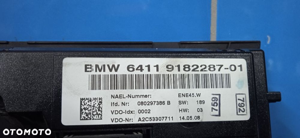 Panel klimatyzacji BWM E90 E91 64119182287 - 3