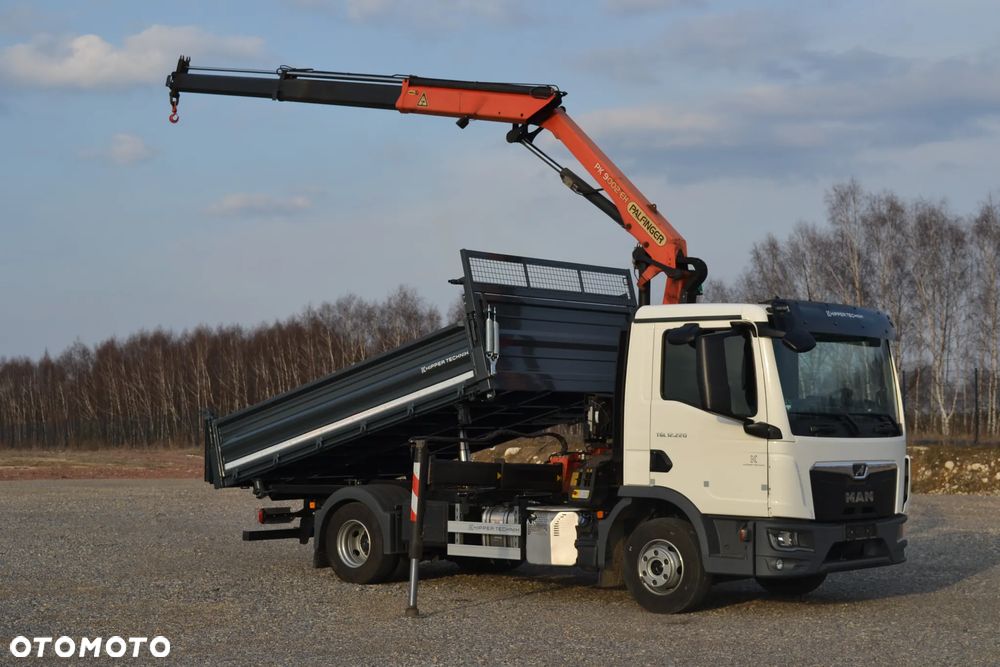Mercedes-Benz Atego 1524 Nowy 3-stronny WYWROT Nowy żuraw HDS HMF 810 K2 Kiper Wywrotka Fassi Hiab Palfinger DN HC TGL TGM Midlum Eurocargo LF - 6