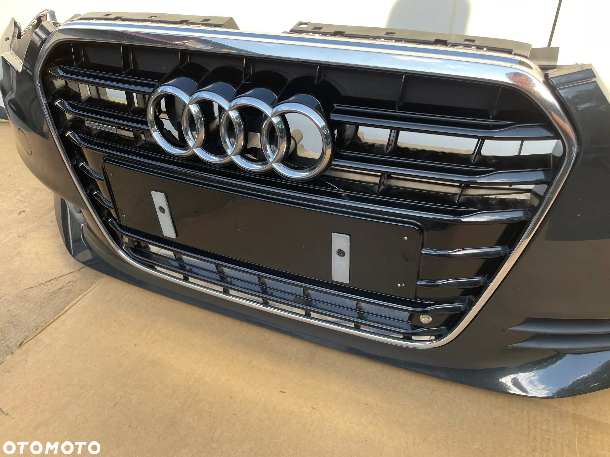 AUDI A6 C7 4G0 4G 11- ORYGINALNY ZDERZAK PRZEDNI GRILL ATRAPA POD PDC I SPRYSKI 4G0807437 4G0853653 KRATKA ZDERZAKA ZAŚLEPKA SPRYSKIWACZY - 5