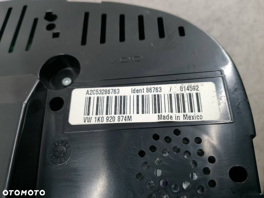 LICZNIK VW GOLF V 1K0920874M  A2C53286763 1.9 TDI - 4