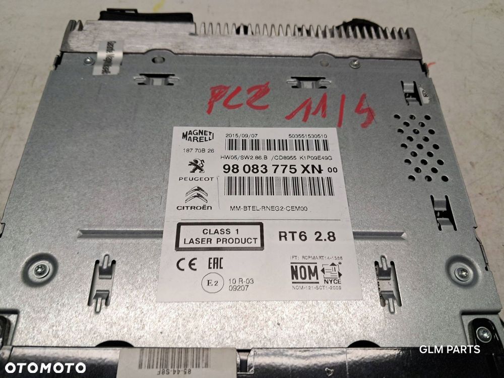 peugeot rcz radio nawigacja 98083775xn - 5