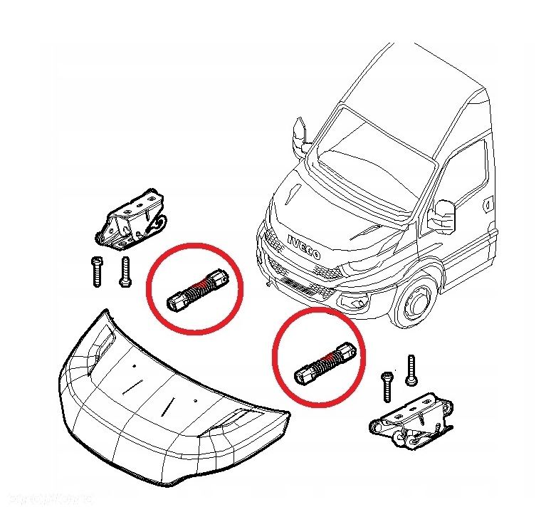 SPRĘŻYNA 5801604504 POKRYWY SILNIKA ZAWIAS MASKI IVECO 2014- - 3
