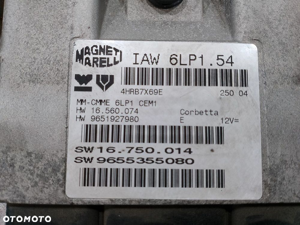KOMPUTER, STEROWNIK PEUGEOT 407 SW 9651927980   9655355080 2.0 16V - 6