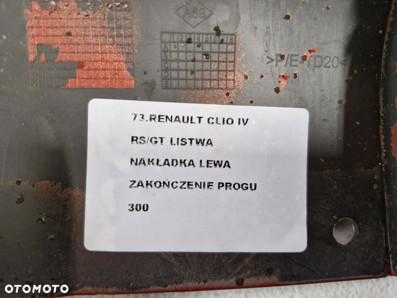 RENAULT CLIO 4 IV RS GT LISTWA NAKŁADKA LEWA ZAKOŃCZENIE PROGU LEWE - 2