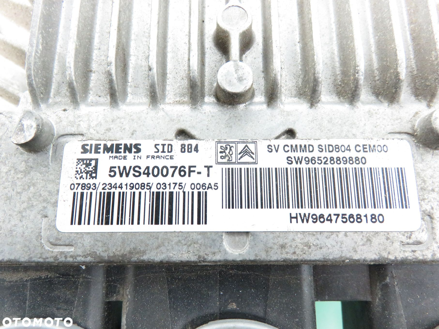 STEROWNIK CITROEN C3 I 1.4 HDi 5WS40076FT HW9647568180 - 4