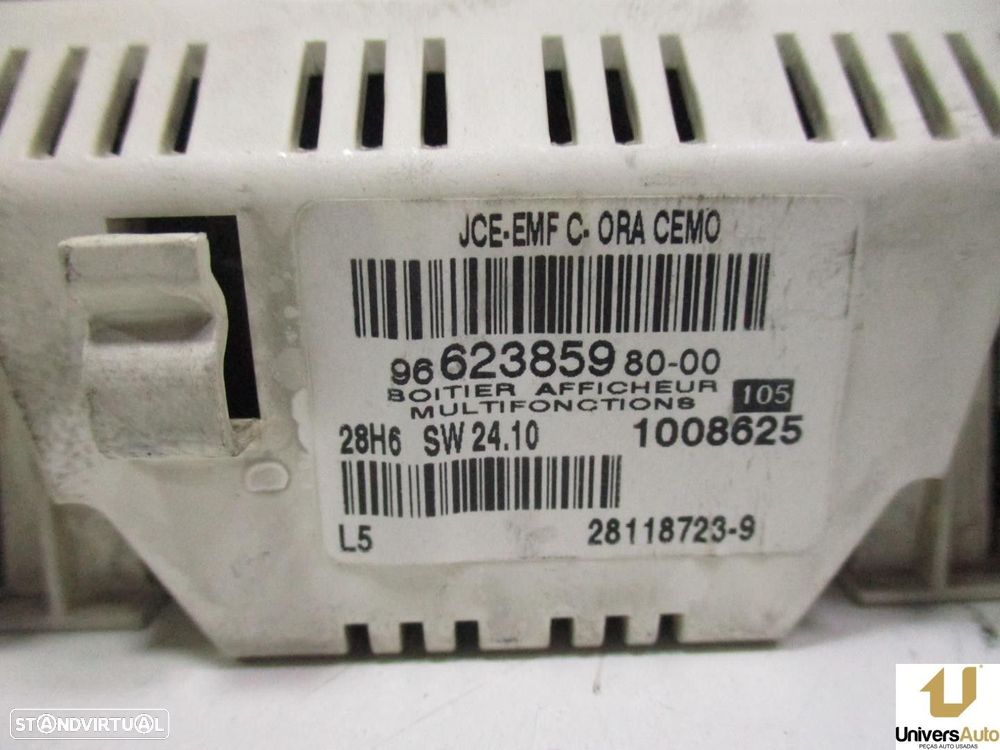 ECRÃ DISPLAY PEUGEOT 207 2006 -9662385980 - 7