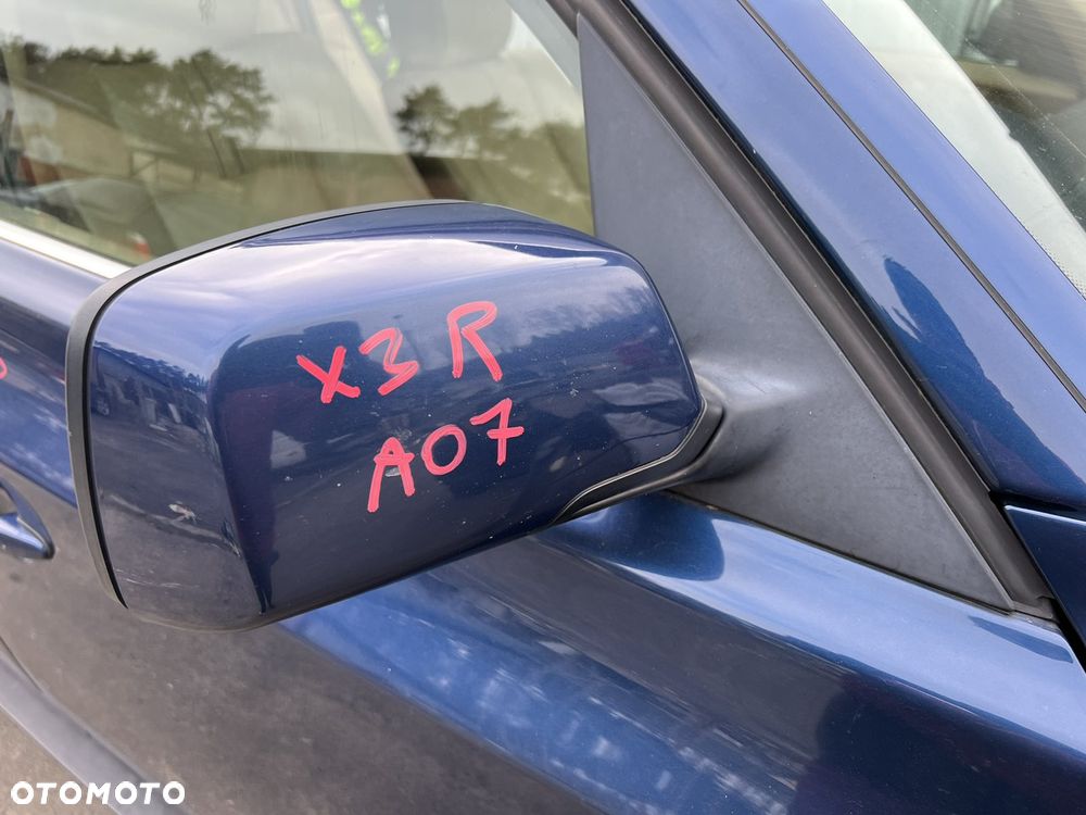 Lusterko fotochrom prawe Bmw e83 x3 wkład szkło uk Mysticblau A07