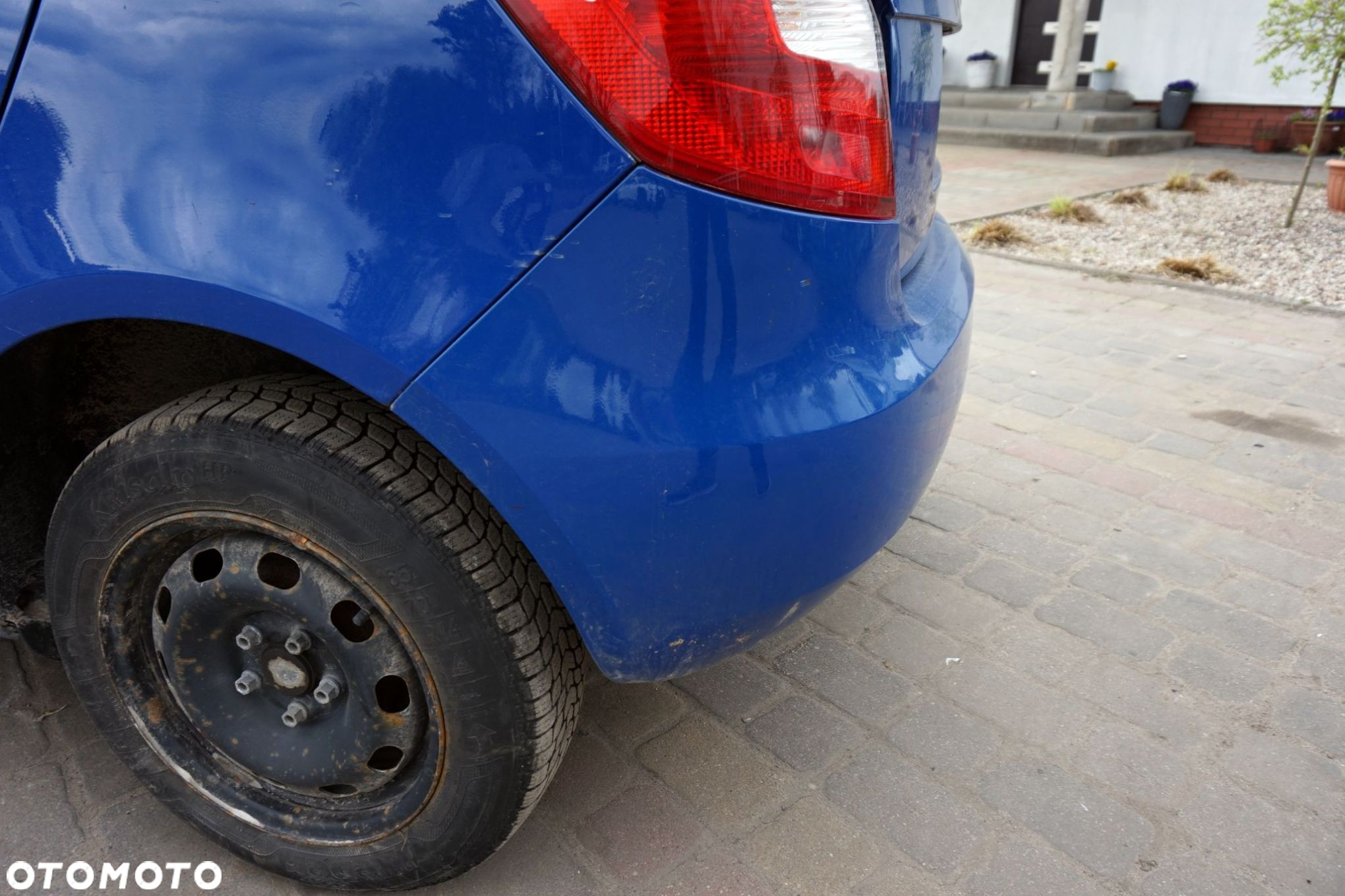 ZDERZAK TYLNY FABIA II 545 5D HB 4590  NIEBIESKI SKODA 2006-2010 - 2
