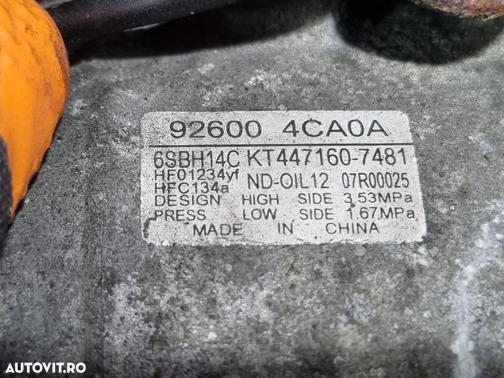 Compresor clima Nissan X - Trail T32 1.6 D 2014 - 2017 130CP R9M (1495) Diesel 926004CA0A - 4