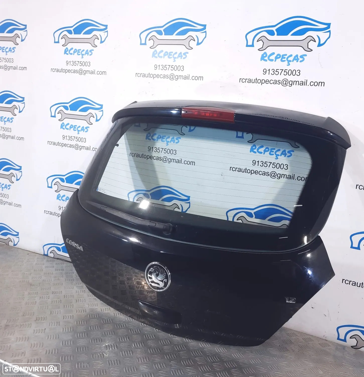 PORTA TAMPA MALA OPEL CORSA D 3 PORTAS 93191543 VIDRO PUXADOR MOTOR 3° STOP - 3